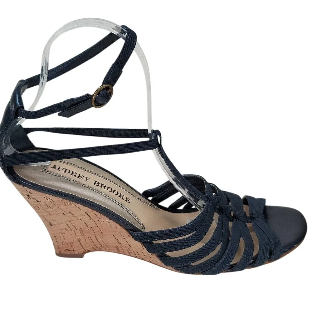 Audrey‎ Brooke Amber Black Strappy Sandals